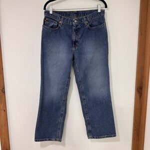 Polo Ralph Lauren Saturday Cropped Jeans Women 8 Blue Mid Wash | 90s Aesthetic